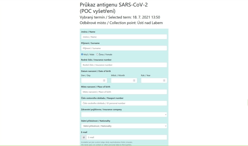 Jak se objednat na antigenní test 3